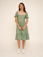 Сукня однотонна жіноча LAWA WTC02382 L Зелений shop (2000990656285)  Фото №1