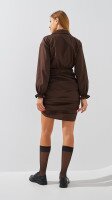 Сукня однотонна жіноча LAWA WBC02475 XS Шоколадний shop (2888000019875)  Фото №3