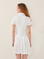Сукня-поло однотонна жіноча LAWA WTC02496 S Молочний shop (2000999610097)  Фото №2