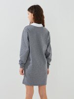 Сукня з візерунком для дівчинки LAWA GBC02368 146 см Сіро-білий shop (2000999567803)  Фото №2