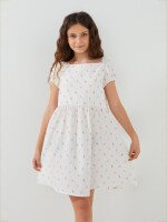 Сукня з візерунком для дівчинки LAWA GTC02338 146 см Молочний shop (2000999596100)  Фото №0