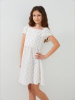 Сукня з візерунком для дівчинки LAWA GTC02338 146 см Молочний shop (2000999596100)  Фото №1