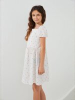 Сукня з візерунком для дівчинки LAWA GTC02338 146 см Молочний shop (2000999596100)  Фото №2