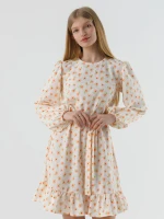 Сукня з візерунком жіноча LAWA WTC02305 S Біло-персиковий shop (2000990559326)