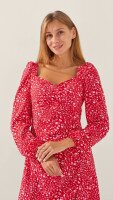 Сукня з візерунком жіноча LAWA WTC02333 S Червоно-білий shop (2888000011800)  Фото №0