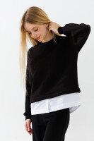 Світшот однотонний для дівчинки LAWA GBC02306 134 см Чорний shop (2000990901675)  Фото №1