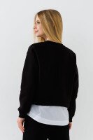 Світшот однотонний для дівчинки LAWA GBC02306 134 см Чорний shop (2000990901675)  Фото №2