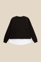 Світшот однотонний для дівчинки LAWA GBC02306 134 см Чорний shop (2000990901675)  Фото №6
