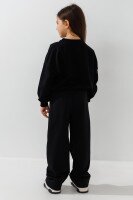 Світшот однотонний для дівчинки LAWA GBC02322 122 см Чорний shop (2000991050839)  Фото №3