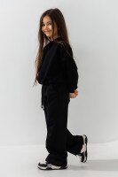 Світшот однотонний для дівчинки LAWA GBC02322 122 см Чорний shop (2000991050839)  Фото №1