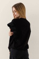 Світшот однотонний для дівчинки LAWA GTC02310 158 см Чорний shop (2000991016224)  Фото №3