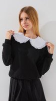 Світшот однотонний для дівчинки LAWA GTC02321 134 см Чорний shop (2000999303708)  Фото №0