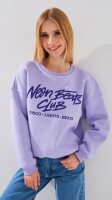 Світшот з принтом для дівчинки LAWA P-GB02339 134 см Лавандовий shop (2888000026125)  Фото №1