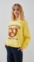 Світшот з принтом для дівчинки LAWA P-GB02342 134 см Лимонний shop (2888000030337)  Фото №1