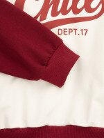 Світшот з принтом для дівчинки LAWA P-GB02348 128 см Молочно-бордовий shop (2000999565281)  Фото №1