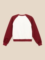 Світшот з принтом для дівчинки LAWA P-GB02348 128 см Молочно-бордовий shop (2000999565281)  Фото №2
