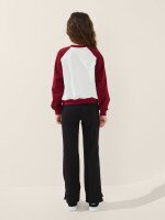 Світшот з принтом для дівчинки LAWA P-GB02348 128 см Молочно-бордовий shop (2000999565281)  Фото №3