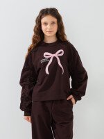 Світшот з принтом для дівчинки LAWA P-GT02304 128 см Коричневий shop (2000999536328)  Фото №0