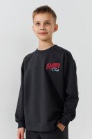 Світшот з принтом для хлопчика LAWA P-BB02311 122 см Графітовий shop (2000991050907)