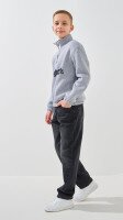 Світшот з принтом для хлопчика LAWA P-BB02329 140 см Сірий shop (2000999383168)  Фото №2