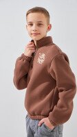 Світшот з принтом для хлопчика LAWA P-BB02330 140 см Кавовий shop (2000999388545)  Фото №1