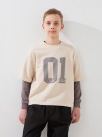 Світшот з принтом для хлопчика LAWA P-BB02339 134 см Бежевий shop (2000999536250)