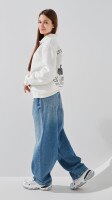Світшот з принтом жіночий LAWA P-WT02309 2XL Молочний shop (2000999383045)  Фото №2