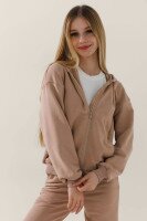 Толстовка однотонна для дівчинки LAWA GBC02329 128 см Бежевий shop (2000991030763)