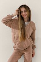 Толстовка однотонна для дівчинки LAWA GBC02329 128 см Бежевий shop (2000991030763)  Фото №1