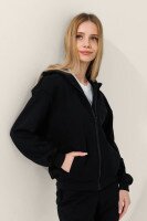 Толстовка однотонна для дівчинки LAWA GBC02329 122 см Чорний shop (2000990988331)  Фото №1