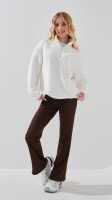 Толстовка однотонна для дівчинки LAWA GBC02355 134 см Молочний shop (2000999379123)  Фото №0
