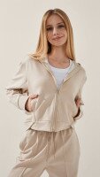 Толстовка однотонна для дівчинки LAWA K-GBC02301 128 см Бежевий shop (2000999164668)  Фото №1