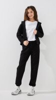 Толстовка однотонна для дівчинки LAWA K-GBC02301 146 см Чорний shop (2000999479274)  Фото №0