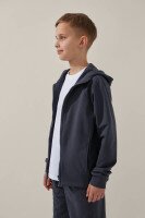 Толстовка однотонна для хлопчика LAWA BBC02321 140 см Графітовий shop (2000999147197)  Фото №2
