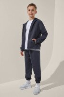 Толстовка однотонна для хлопчика LAWA BBC02321 140 см Графітовий shop (2000999147197)  Фото №0