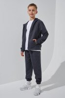 Толстовка однотонна для хлопчика LAWA BBC02321 122 см Графітовий shop (2000999147135)  Фото №1
