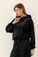 Толстовка однотонна жіноча LAWA K-WBC02303 XS Чорний shop (2000990970015)  Фото №1