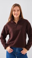 Толстовка однотонна жіноча LAWA WBC02473 L Коричневий shop (2888000022707)