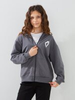 Толстовка з принтом для дівчинки LAWA P-GB02343 140 см Графітовий shop (2000999564109)