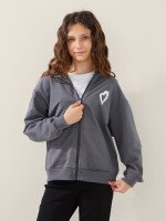 Толстовка з принтом для дівчинки LAWA P-GB02343 152 см Графітовий shop (2000999564123)