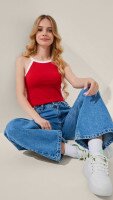 Топ однотонний для дівчинки LAWA GTC02315 146 см Червоний shop (2000999217760)  Фото №1