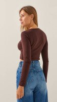 Топ однотонний жіночий LAWA WBC02331 XL  Шоколад shop (2888000003386)  Фото №2