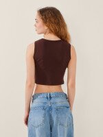 Топ однотонний жіночий LAWA WBC02380 XL Шоколадний shop (2000999585197)  Фото №1