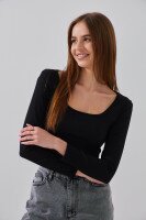 Топ однотонний жіночий LAWA WTC02435 2XS Чорний shop (2000999165955)  Фото №1