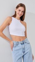 Топ однотонний жіночий LAWA WTC02442 XS Білий shop (2000999216541)  Фото №1