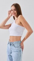 Топ однотонний жіночий LAWA WTC02442 XS Білий shop (2000999216541)  Фото №2