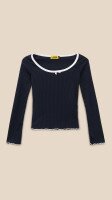 Топ однотонний жіночий LAWA WTC02478 M Темно-синій shop (2000999518126)