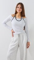 Топ однотонний жіночий LAWA WTC02479 S Сірий меланж shop (2000999562556)