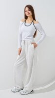 Топ однотонний жіночий LAWA WTC02479 S Сірий меланж shop (2000999562556)  Фото №2