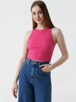Топ однотонний жіночий LAWA WBC02310 S Малиновий shop (2000990541512)